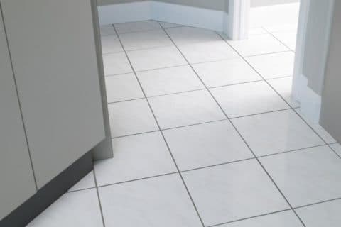 Clean tile and grout floor